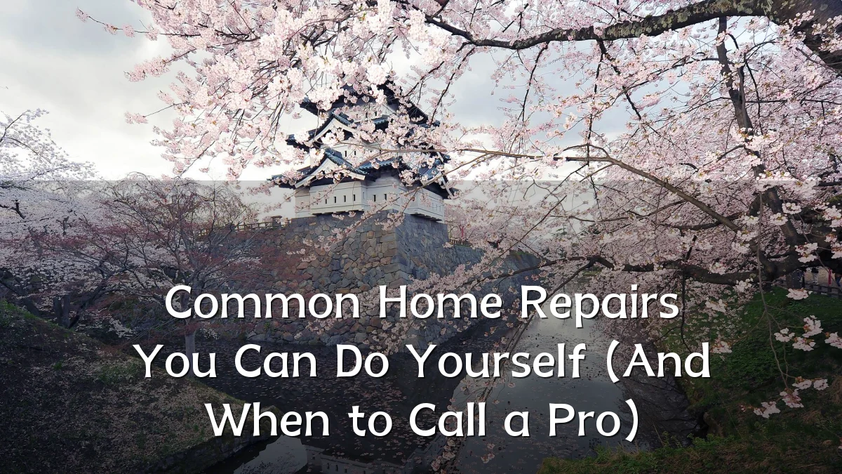 Common Home Repairs You Can Do Yourself (And When to Call a Pro)