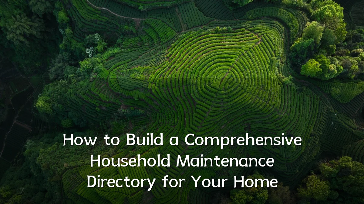 How to Build a Comprehensive Household Maintenance Directory for Your Home