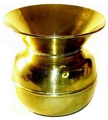 Brass spittoon